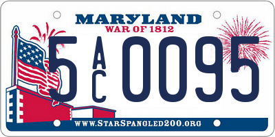 MD license plate 5AC0095
