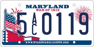 MD license plate 5AC0119
