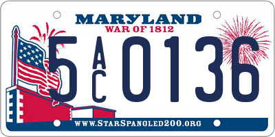 MD license plate 5AC0136