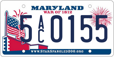 MD license plate 5AC0155