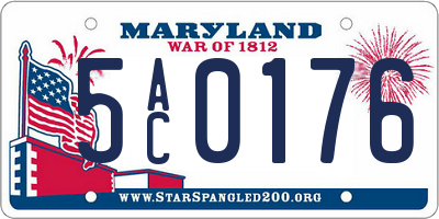 MD license plate 5AC0176