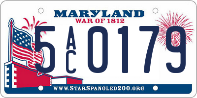 MD license plate 5AC0179