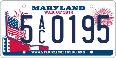 MD license plate 5AC0195