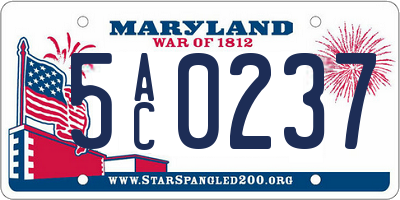 MD license plate 5AC0237