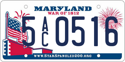 MD license plate 5AC0516
