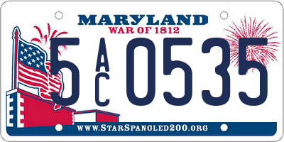 MD license plate 5AC0535