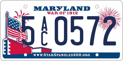 MD license plate 5AC0572