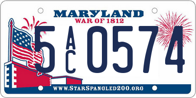 MD license plate 5AC0574