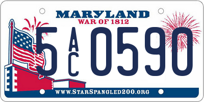 MD license plate 5AC0590