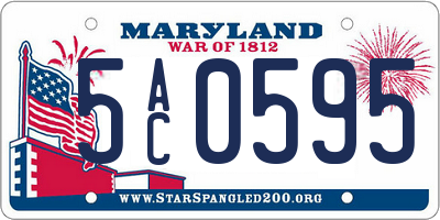 MD license plate 5AC0595