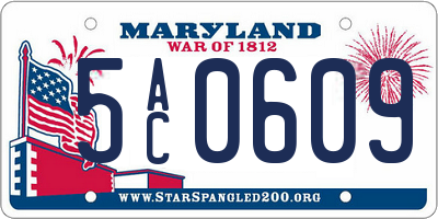 MD license plate 5AC0609