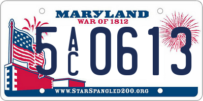 MD license plate 5AC0613