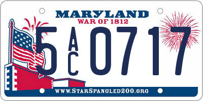 MD license plate 5AC0717