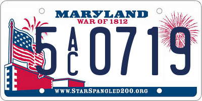 MD license plate 5AC0719