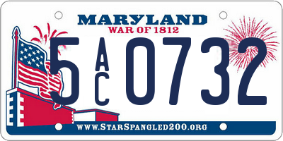 MD license plate 5AC0732