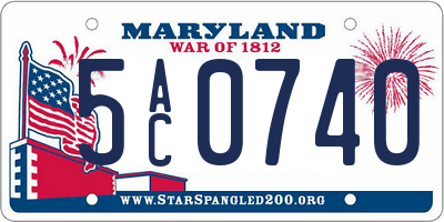 MD license plate 5AC0740