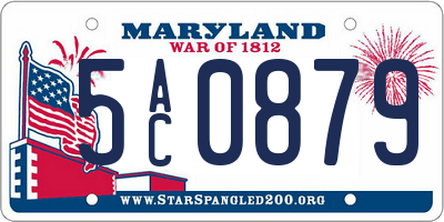MD license plate 5AC0879