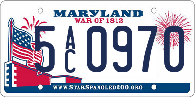 MD license plate 5AC0970