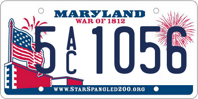 MD license plate 5AC1056