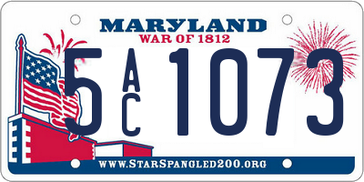 MD license plate 5AC1073