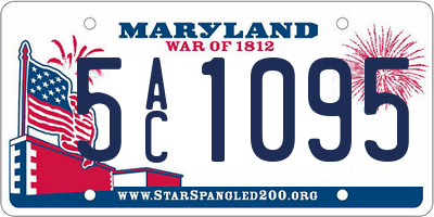 MD license plate 5AC1095