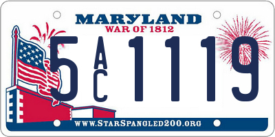 MD license plate 5AC1119