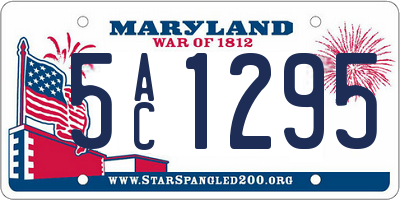 MD license plate 5AC1295