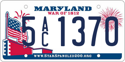 MD license plate 5AC1370