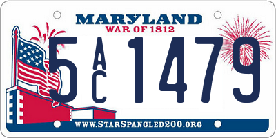 MD license plate 5AC1479