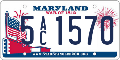 MD license plate 5AC1570