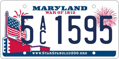 MD license plate 5AC1595
