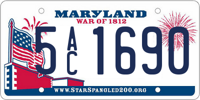 MD license plate 5AC1690