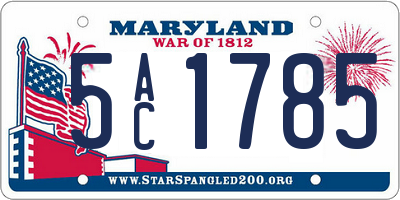 MD license plate 5AC1785
