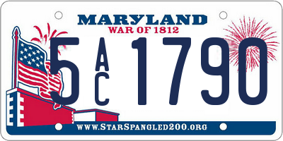 MD license plate 5AC1790