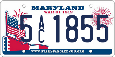 MD license plate 5AC1855