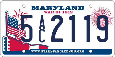 MD license plate 5AC2119