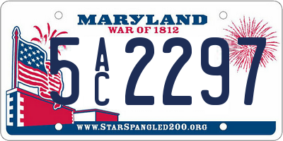 MD license plate 5AC2297