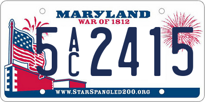 MD license plate 5AC2415