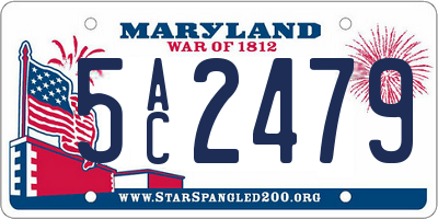 MD license plate 5AC2479