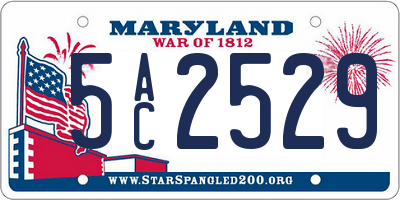 MD license plate 5AC2529