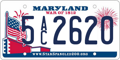 MD license plate 5AC2620