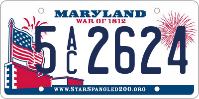 MD license plate 5AC2624