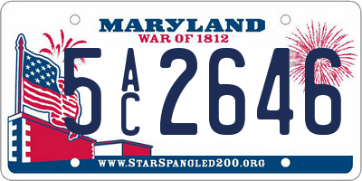 MD license plate 5AC2646