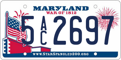 MD license plate 5AC2697