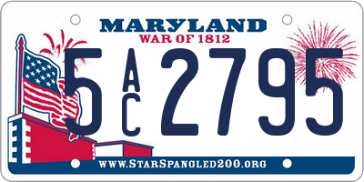 MD license plate 5AC2795