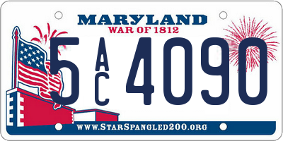 MD license plate 5AC4090