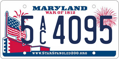 MD license plate 5AC4095