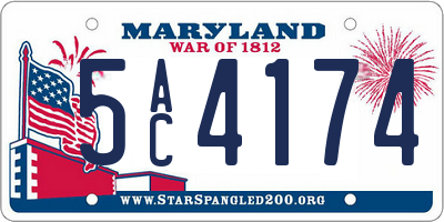 MD license plate 5AC4174