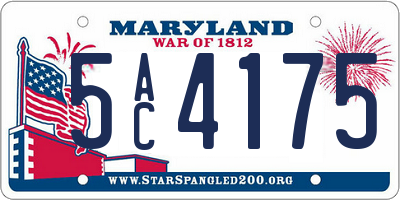 MD license plate 5AC4175