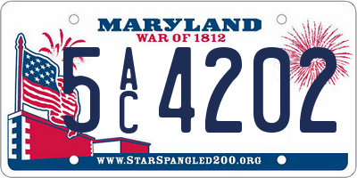 MD license plate 5AC4202